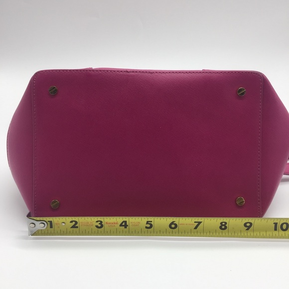 Tory Burch Fuschia Saffiano Leather Robinson Shoulder Crossbody Satchels Bag - Picture 11 of 13